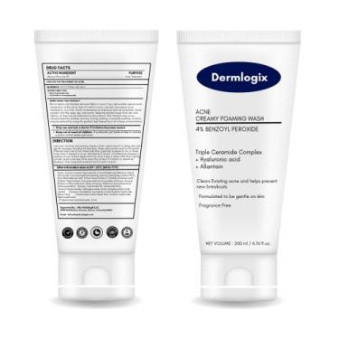 Imagem de Sabonete facial Dermlogix Espuma cremosa para acne 4% de peróxido de b