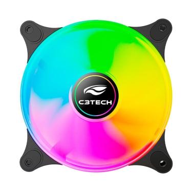 Imagem de Cooler Fan Gamer, Argb, F9-L170Bk, 12Cm, C3Tech, 1.200 Rpm