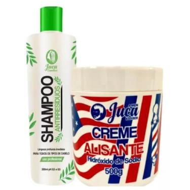 Imagem de Creme Alisante Americano White 500g + Shampoo Anti Residuos 300ml - Ju