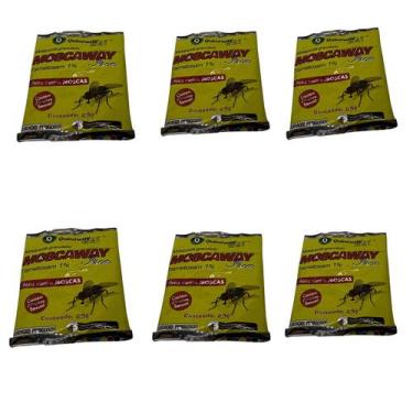 Imagem de Kit C/6 Mata Mosca Varejeira Moscaway Quimiway Isca 25g