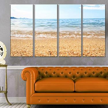 Imagem de Designart Arte de parede de metal brilhante com pedras de seixo, 122 x 71 cm