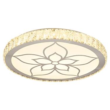 Imagem de Luminária de teto LED redonda e minimalista moderna para sala de estar, quarto, sala de jantar, luminária de destaque para sala de jantar, hall de entrada, banheiro, corredor