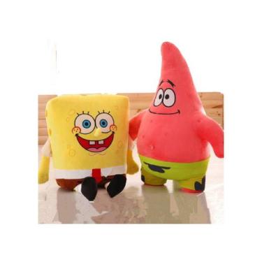 Imagem de Conjunto de brinquedos de pelúcia Bob Esponja e Patrick Star 35 cm - 2