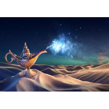 Imagem de Lâmpada Genie do Aladdin no cenário do deserto NBK07016, AL-A8, 7x5ft