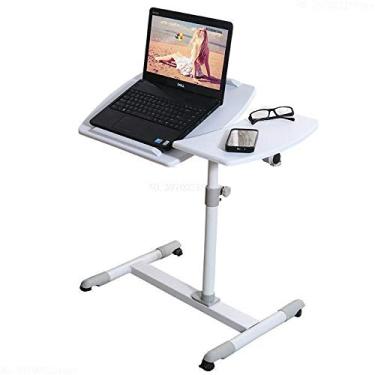 Imagem de P9IDEDFH Mesa de laptop portátil para cama altura e ângulo ajustável mesa de computador mesa de escritório com roda de freio universal (cor: E) (D)