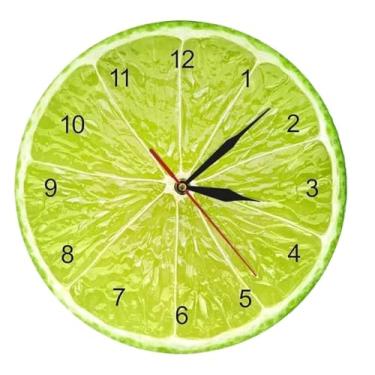 Imagem de XFNVXC Relógio de parede para quarto e casa relógio de parede digital vintage relógio de acrílico doméstico quarto bar decoração sem bateria relógio de parede para sala de estar (Grün) (Grün 30.5 cm)