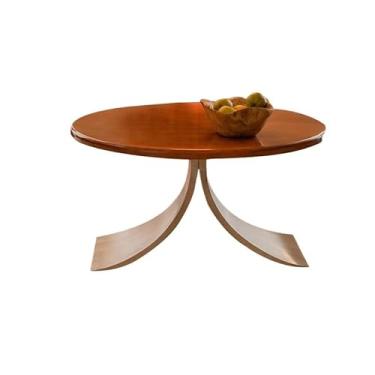 Imagem de Mesa de centro redonda para casa, mesa de centro criativa, mesa de centro retrô, adequada para sala de estar, hotel, quarto, mesa (B)