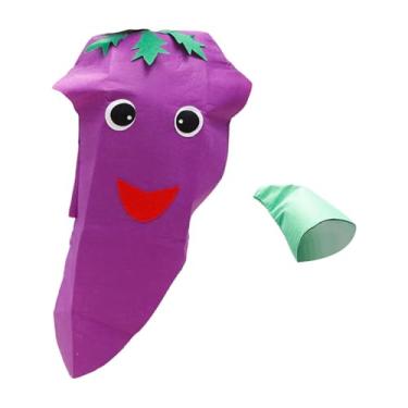 Imagem de MotiveTech Fantasia de fruta para Halloween, para performance no palco, brincadeira de faz de conta, Formato de Berinjela
