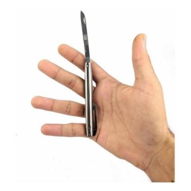 Imagem de canivete caneta - okára, Prateado, 16,5 CM