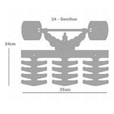 Imagem de Porta Medalhas Branco halterofilismo bodybuilder maromba musculação fi