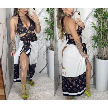 Imagem de Conjunto Body/maiô + Páreo Saída De Praia Verão - .