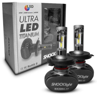 Imagem de Ultra Led Shocklight Titanium 10.000 Lúmens 6000k Encaixe H4