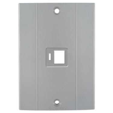 Imagem de Tampa com suporte 1 tomada RJ 45 para conduletes Plastibox