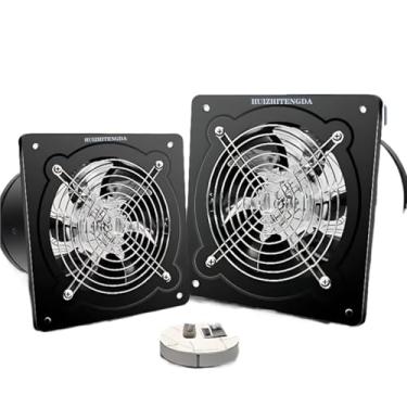 Imagem de Black,220V,Exaustor de Cozinha de Parede de 4 Polegadas, Ventilador de Alta Potência de 2800RPM com Válvula Anti-Retorno, Adequado para Cozinha, Garagem e Sala de Fumadores (Baixo Ruído)