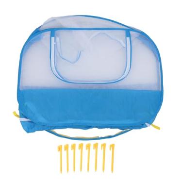 Imagem de Acouto Tenda Dobrável para Brincar Com Animais de Estimação para Pequenos Animais - Portátil, Respirável, Cercadinho Com Portas Com Zíper para Gatos, Cães, Coelhos e Muito Mais (Azul)