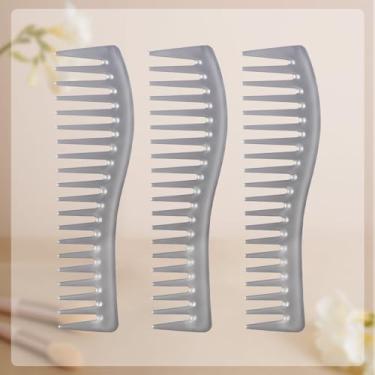 Imagem de 3 Pentes de dentes largos galvanizados, pentes de bolso para cabelos cacheados e molhados e secos, pente portátil para cuidados com chuveiro e viagem