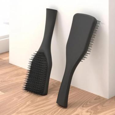 Imagem de Escova de cabelo antiestática para desembaraçar – Escova de estilo suave para cabelos molhados e secos, perfeita para looks sem frizz