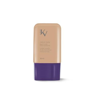 Imagem de KV MAKEUP Base Liquida 4.5 Ultrarresistente com Ácido Hialurônico e Niacinamida, 30ml,