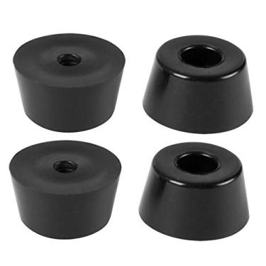 Imagem de 4 peças de borracha para pés amortecedores pés amortecedores móveis mesa armário pernas almofadas antiderrapantes com arruela de metal D24x20xH13mm