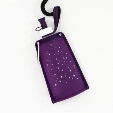 Imagem de Copo de água dobrável, reutilizável, reutilizável, com economia de espaço, copo de água dobrável portátil para chá de silicone (roxo)