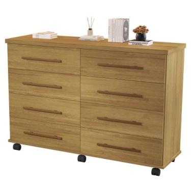 Imagem de Comoda Jade com 8 Gavetas com corrediças metálicas telescópias com rod
