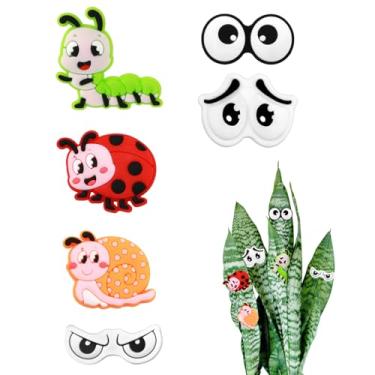Imagem de lasuroa 6 peças Ímãs de plantas olhos para vasos de plantas, ímãs de plantas para plantas, lindos alfinetes de ímã de plantas, berloques, acessórios de plantas para amantes de plantas, jardineiros