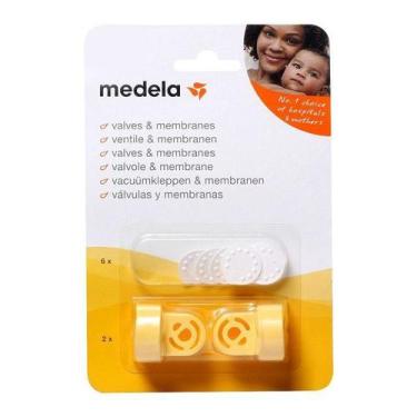 Imagem de Kit 2 válvulas e 6 membranas para bombinha extrator de leite materno M