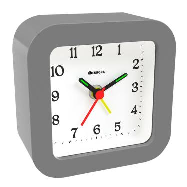Imagem de Despertador Quartz Eurora Ref: 2697-024 Cinza Retangular