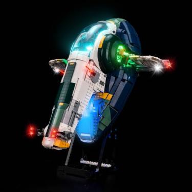 Imagem de Hilighting Upgraded Led Light Kit Compatible with Lego Jango Fett's Firespray-Class Starship Building Set, Lights Decoration Compatible with Lego 75409 (Model Not Included)