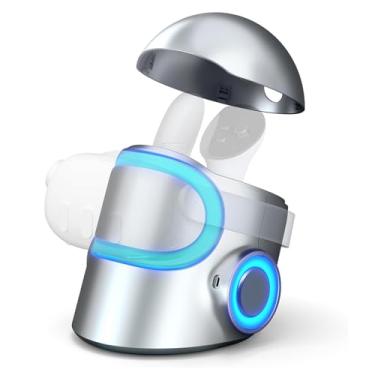 Imagem de Aubika 3 in 1 VR Charging Station - 45W Fast Charging Dock with 3 USB-C Ports,Hidden Storage & RGB Light,Desktop Organizer​,Wide Compatibility for Meta Quest 3/3S/Pro/2, Meta Quest Accessories,Silver