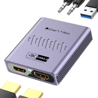 Imagem de Placa de captura de vídeo HDMI, dispositivo de captura de jogos USB 3.0 4K 60Hz para streaming, gravar PS5 Nintendo Switch Xbox no PC/Mac, passagem de loop-out