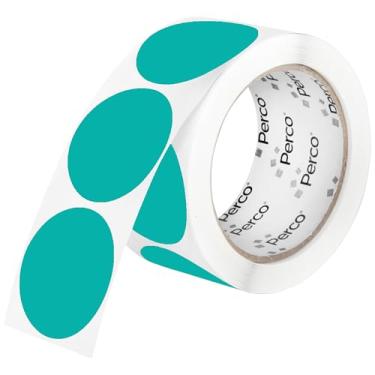 Imagem de Perco Etiquetas adesivas de bolinhas perfuradas de 5 cm azul-petróleo — 250 adesivos redondos por rolo — com adesivo permanente para organização, codificação de cores, etiquetagem de caixote e alertas