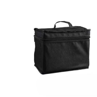 Imagem de KIT 24/36/48/60/80 Estojo Bolsa Caneta Marcadores Com Ponta Dupla Tampa Com NÚMERO DE CORES (80 Cores Preto)