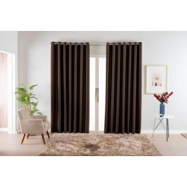 Imagem de Cortina Blackout lisa Com Tecido Grosso 3,00x2,50 Para Sala ou Quarto 
