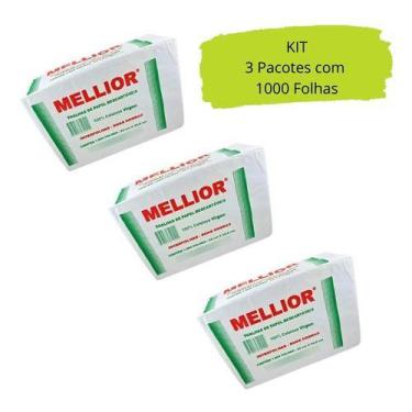 Imagem de Papel Toalha Interfolha 100% Celulose Folha Simples Mellior