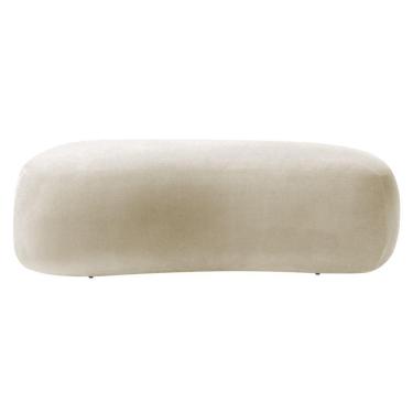 Imagem de Puff Decorativo Itália 180cm Sala Escritorio Luxo Linho - Amarena Móveis Cor Rosê