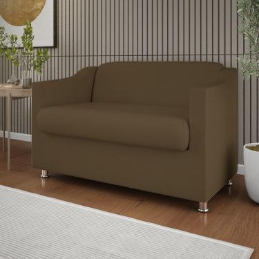 Imagem de Namoradeira Elegante Sala, Quarto Suede Balaqui Decor marrom