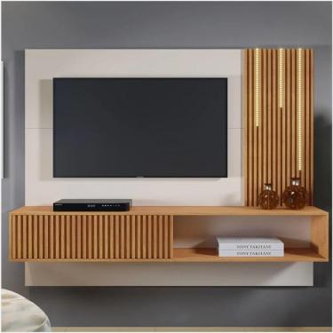 Imagem de Painel Málaga Ripado Com Led Cascata Mavaular Cor:naturalle/off