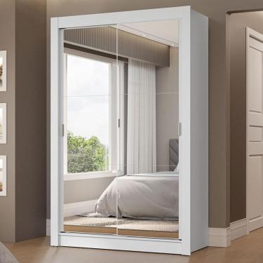 Imagem de Guarda-roupa Solteiro 2 Portas Correr Espelhos 2 Gavetas