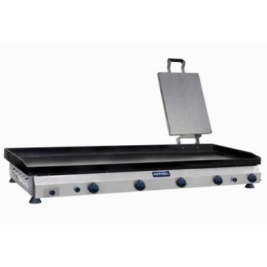 Imagem de Chapa a Gás 120cm Metvisa 6,35mm de Espessura com Prensa CFGP12