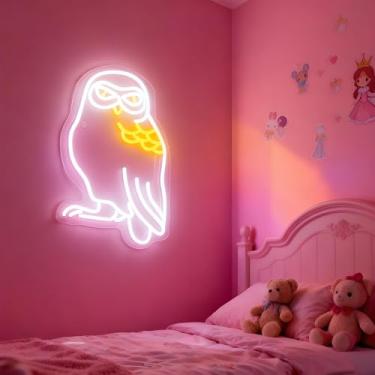Imagem de Neonawall Neon Sign for Wall Decor Light Up Letters Business Led Sign Birthday Party Gifts Led Decorative Night Signs Room Decorations Supplies Birthday Party Signs for Home Bedroom Dorm (Owl)