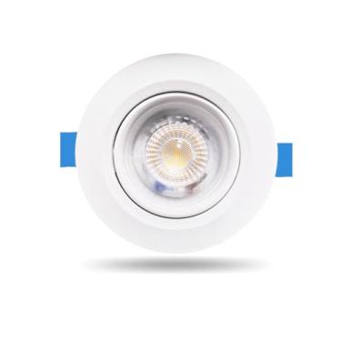 Imagem de KIT10 SPOT LED 7W BRANCO REDONDO BRANCO FRIO 6500K