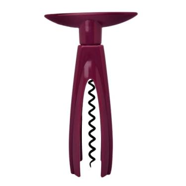 Imagem de Abridor Saca-rolhas Prático de Encaixe - Fácil de Usar - para Vinhos CTK Mais (Bordô)