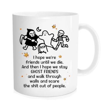 Imagem de SAPUWE Caneca de café engraçada, I Hope We're Friends Until We Die Mug, Best Friends Caneca de café, presentes de amizade para mulheres, ideia de presente para melhor amiga, melhor amiga, Soul Sister,
