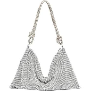 Imagem de Bolsas de Mão com Strass Feminina Clutch Elegante e Brilhante para Noite Bolsa Festa Casamento Jantar Viagem Férias Forro Tecido Macio Capacidade Pequena mas Espaçosa Itens Uso Diário Design Glamouros