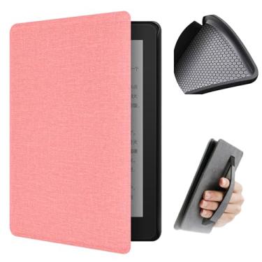 Imagem de Yzlvigrous Caixa de Textura de Pano para Kindle Paperwhite 7/6/5ª Geração 2015/2013/2012, Tampa Traseira de TPU Macia de 6 Polegadas com Sono Automático/alça e Alça de Mão, Modelo: DP75SDI/EY21