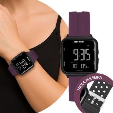 Imagem de Relógio Feminino Digital Troca a Pulseira Kit com 2 Pulseiras de Silic