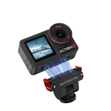 Imagem de BEHORSE Suporte magnético Action 5 Pro para DJI Osmo 360/Action 5 Pro/4/3/2, sapato frio de liga de alumínio com inclinação de 180°, rosca de 0,6 cm