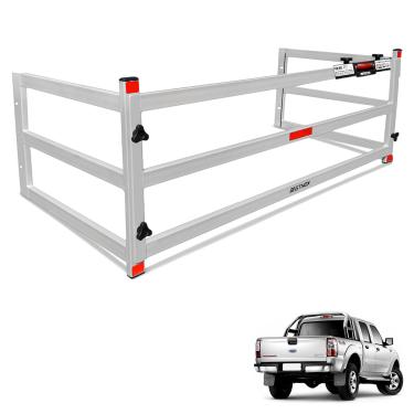 Imagem de Extensor de Caçamba Ranger 1998 a 2012 Divisor ED Prata