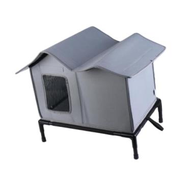 Imagem de Whtkoph Casinha Isolada para Cães E Gatos, Abrigo para Animais de Estimação, Quente E Impermeável para Filhotes, Ideal para Jardim, Gramado E áreas Exte, Cinza